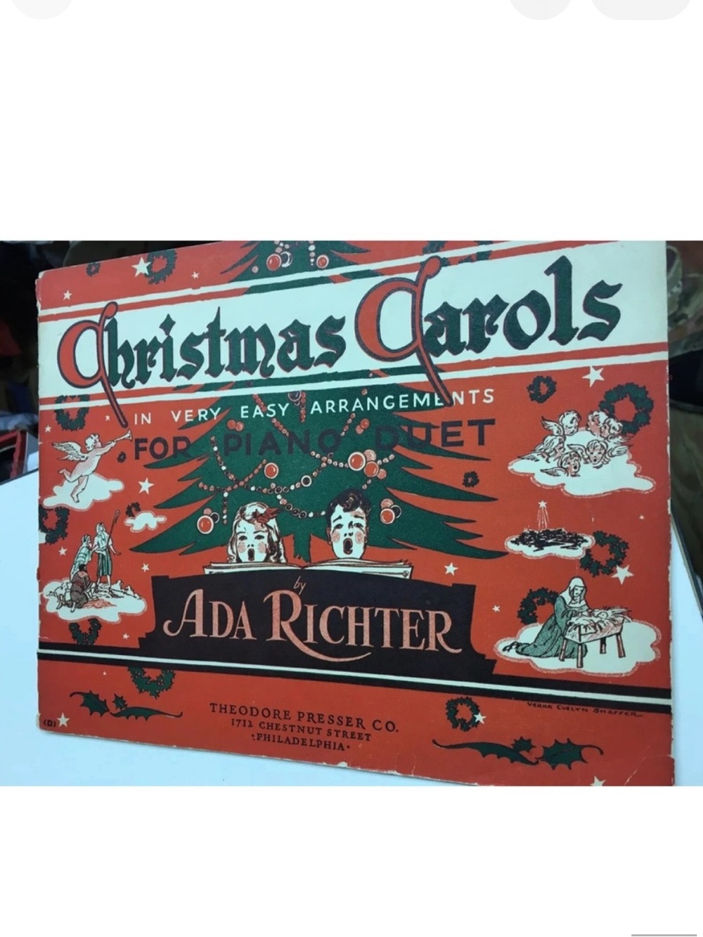 Vintage 1939 Christmas Carols for Piano Duets Easy Arrangements Song Book - Picture 2 of 6